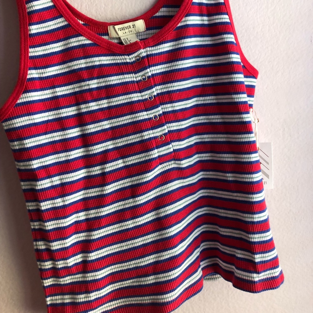 red green blue striped tank